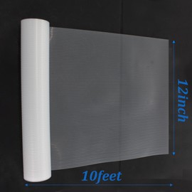 LVYKING Shelf Liners, 12 Inches x 10 FEET x 2Rolls Clear Cabinet Liners, Non Slip Shelf Paper, Waterproof and Oilproof Mats for Cabinets, Cupboard, Shelf, Refrigerator, Striped Texture