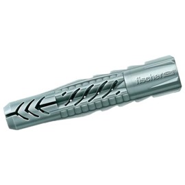 fischer Universal Plug UX 3/8 x 2 3/8" (10x60mm) 50pcs Without Rim Plastic Nylon (Knotting or Expanding) Use in All Solid, Hollow and Board Building Materials