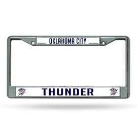 Oklahoma City Thunder Chrome Metal License Plate Frame