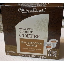 Harry & David Single Serve Coffee Cups Butterscotch Caramel - 18 Count