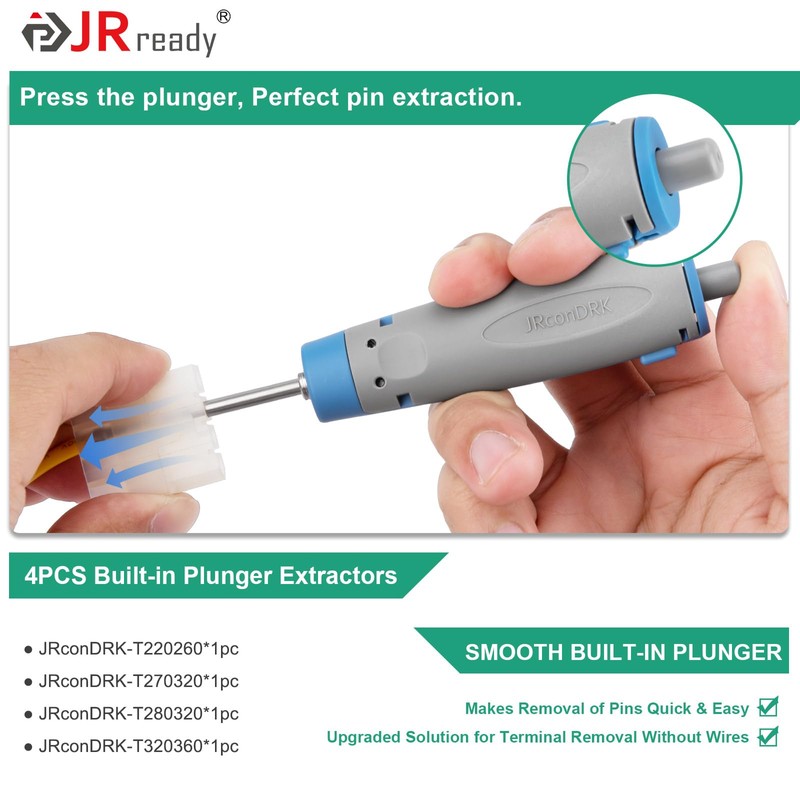 JRready Upgraded Terminal Removal Tool Kit 10PCS Pin Extractor Tools