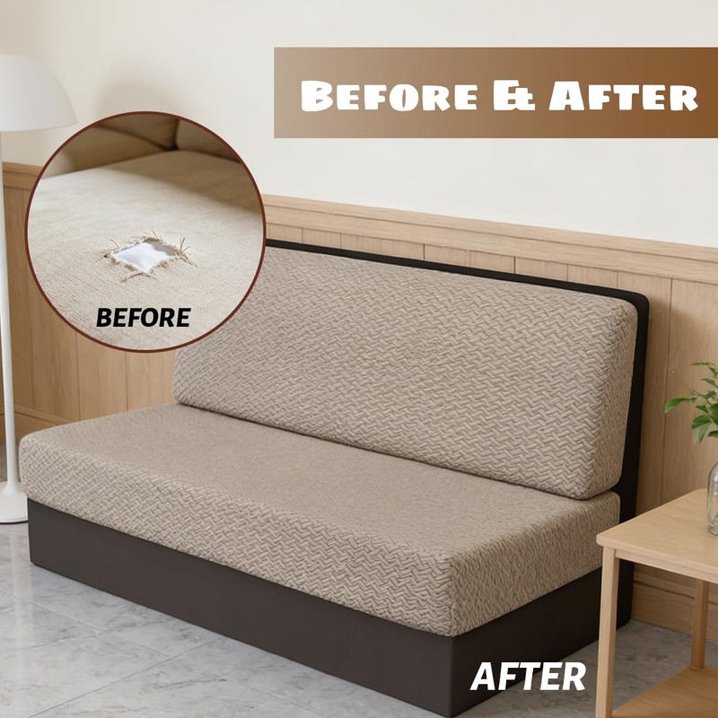 RV Couch Covers for Sofa Bed 2 Piece Stretchable Jackknife