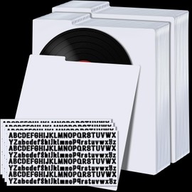 Namalu 120 Pcs Vinyl Record Dividers Blank LP Divider with 4 Sheets A - Z Alphabet Labels, White Plastic Organizer with Tabs for 33 RPM Storage and Protection
