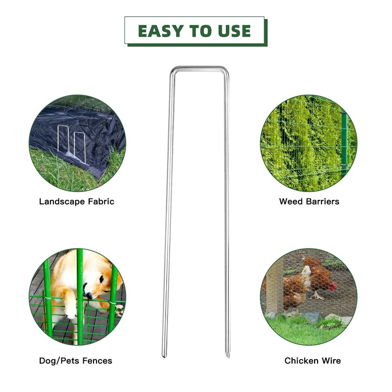 Garden Nails U Shape Ground Anchor Fixing Nails Fabric Weed