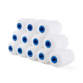 Bates Choice Foam Paint Roller Covers, 2", 12 Pack, High Density Mini Paint Roller Covers