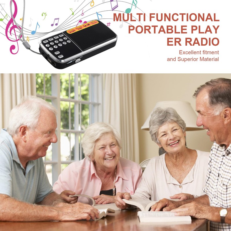 Atelierate Mini AM Radio Digital Portable Stereo Speaker MP3 Audio