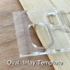Monliful Pack of 4 Oval Inlay Template Set Router Templates