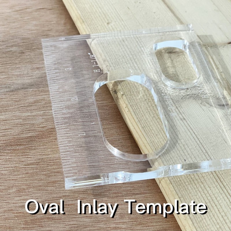 Monliful Pack of 4 Oval Inlay Template Set Router Templates