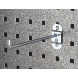 Triton Products 61629 Stainless Steel LocHook 6-Inch Single Rod 90-Degree Bend 1/4-Inch Dia, Pegboard Hook for Stainless Steel LocBoard, 3-Pack