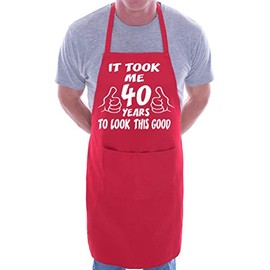 Print4U 40th Birthday It Took 40 Years BBQ Cooking Funny Novelty Apron Red