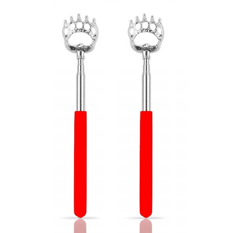 SQULIGT 2PCS Back Scratchers, Bear Claw Shaped Extendable Metal Retractable