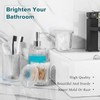 RYTOXILO Bathroom Accessories Set, 4 Pack Clear Glass Bath Accessory