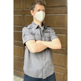 NOVICA Artisan Handmade Hemp Cotton Face Masks Set of 3 Artisan Crafted Neutral Accessories Beige Ear Loop Triple Layer Filter Pocket Solid Thailand ' Subtle Nature' Set of 3