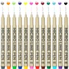 KERIFI 05 Micro Fineliner Drawing Art Pens: 12 Colors 0.45mm