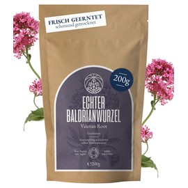 Valerian Root Tea Monte Nativo (200 g) - Valerian Tea Loose (Valerian Root) - 100% Natural & Gently Dried from Real Valerian Root - Gentle Herbal Tea for Preparation as Valerian Tea