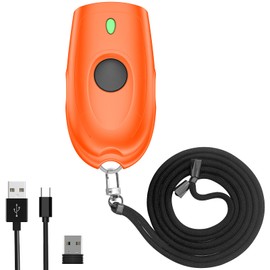 Symcode Bluetooth 2D Barcode Scanner Mini QR Portable Barcode Scanner 3-in-1 Bluetooth & 2.4G Wireless & USB Wired Barcode Scanner with Android,iOS,Computers,Windows, 2D QR Orange