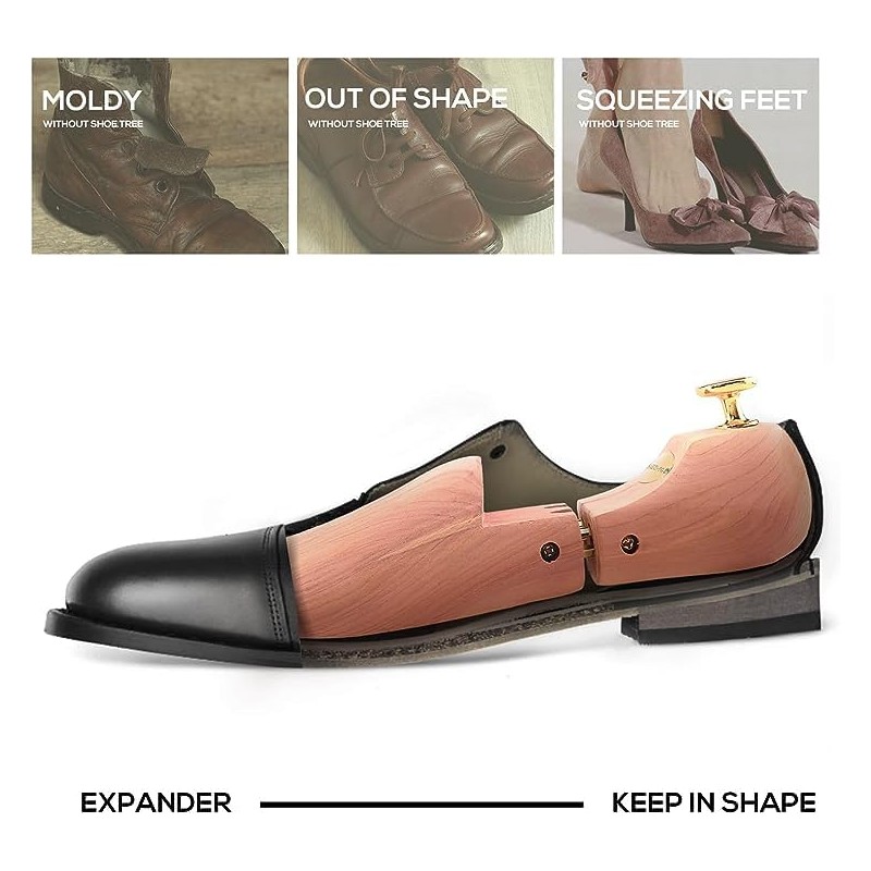 Real Red Cedar Wood Men's Shoe Stretcher Premium Shoe Trees