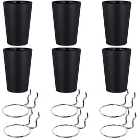 koundeneko 12 Piece Perforated Board Cup Holder with Cup Punching Board Hardware Pegboard Hooks Easy to Install Small Tools Stationery Storage Display for Office Office Kitchen Restroom Garage