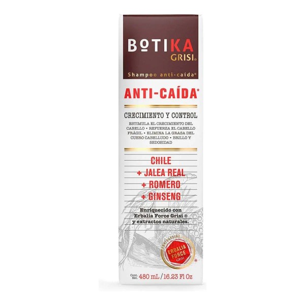 Shampoo Grisi Botika Anti Caída Crecimiento y Control 480ml