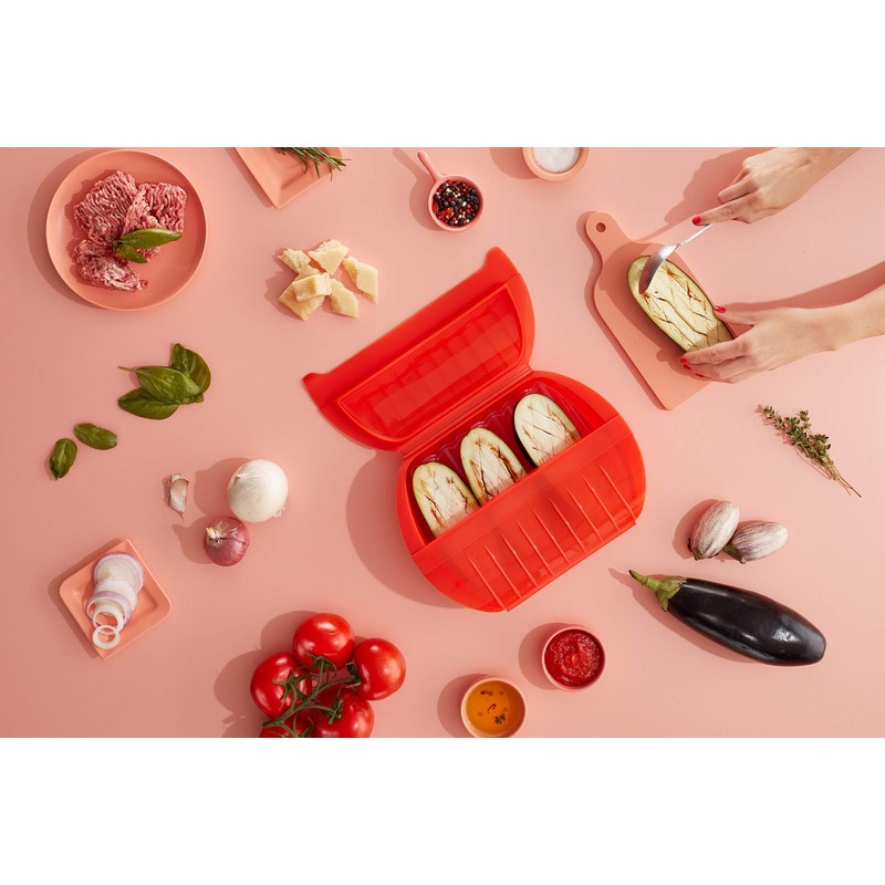 Lékué - Steam Case with Draining Tray for 3 to