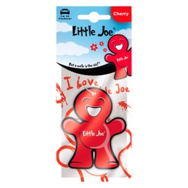 Little Joe Cellulose Air Freshener Cherry Scent with Hanger. Perfect for Car, Home or Office. Long-lasting. Irresistible and Fun Scent for All Ages, plain red