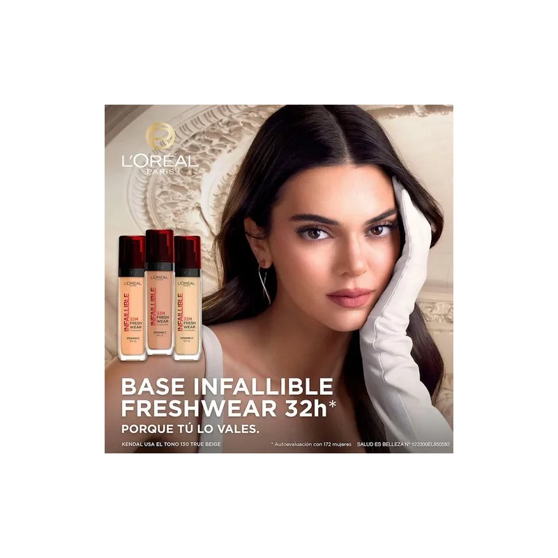Base de Maquillaje L'Oréal Paris Infallible 32H Freshwear, Tono 20,