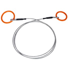 Heemab Log Choker Cable with Tow Rings, 10 Feet Long, 2400lbs Capacity, Orange