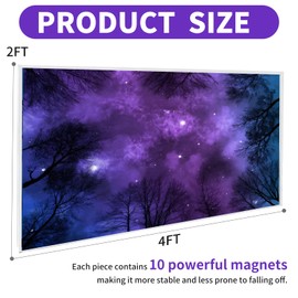 Torixqi 2pcs Fluorescent Light Covers - Light Covers for Ceiling Lights Classroom, Magnetic Light Filters for Office, Hospitals, Home 4 x 2 Feet (purple nebula)