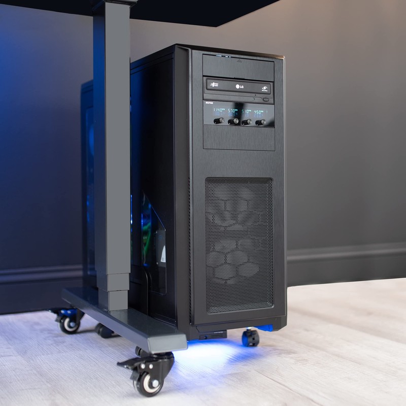 VIVO Large Computer Tower Desktop ATX-Case, CPU Steel Rolling Stand,