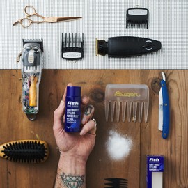 fish Fish Root Boosting Styling Hair Powder, Mens Hair Styling Product Suitable for Short & Medium Length Hair. Stylist & Barber Used, Medium Hold, Matt Finish