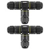 2PCS 2 Way Junction Box, T Shape Outdoor IP68 Waterproof