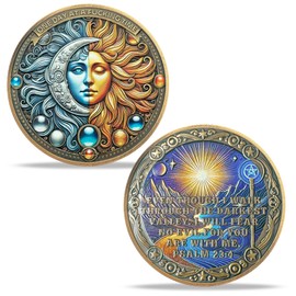 Moon Sun Deity Sobriety Coin Gifts | Embrace The Journey AA Coin - NA AA Chip Medallion with Inspirational Message | Alcoholics Anonymous Chips of Anniversary Sobriety Gifts for Men Women Recovery