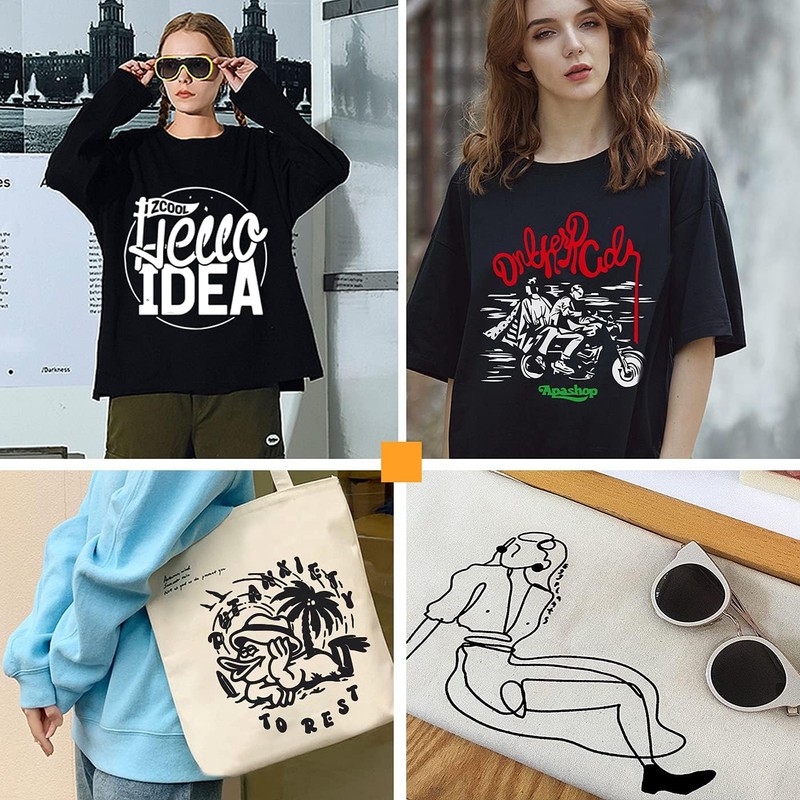 guangyintong White HTV Heat Transfer Vinyl Bundle, 10pcs 30.5 x