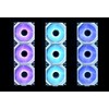 DS Wireless White Case Fans, 120MM LED Fans for PC