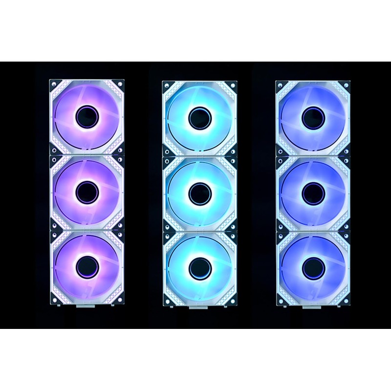 DS Wireless White Case Fans, 120MM LED Fans for PC