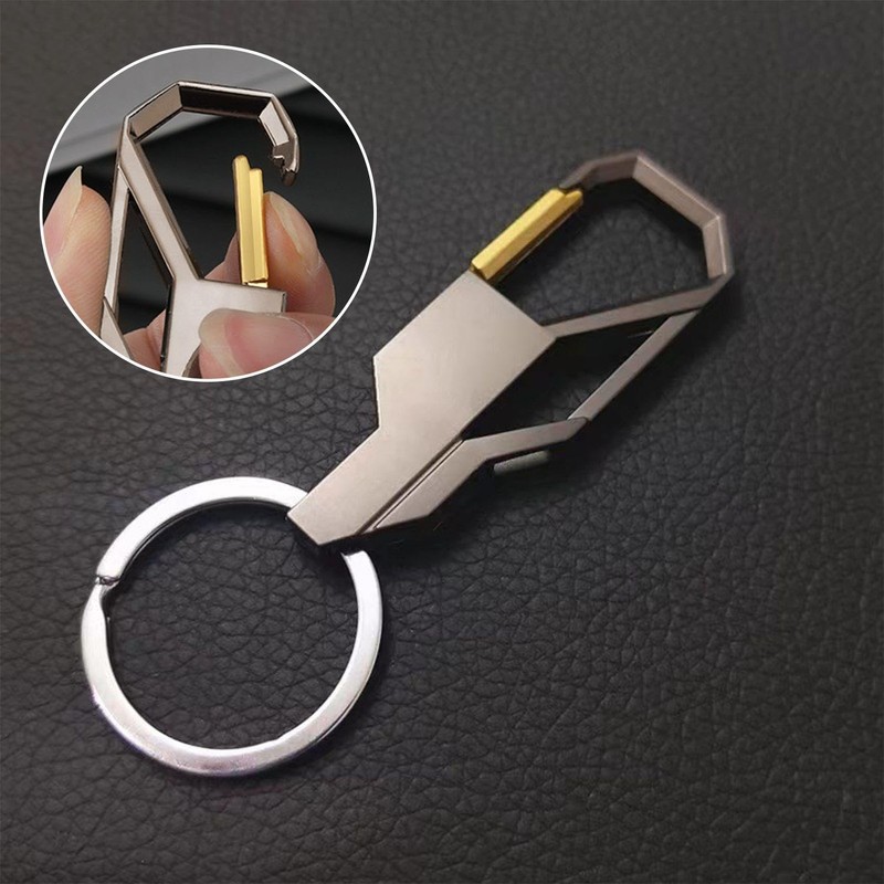 Pack of 3 Metal Keychains, Fashionable and Simple Keychains, Car