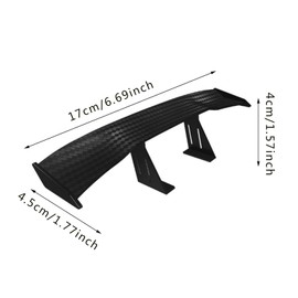 Spoiler - Carbon Fiber Texture Car Spoiler Wing Glue,Tail Decoration No Punching GT Winglet Creative Stamping Molding for