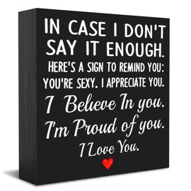 Gifts for Her Him on Anniversary Wedding Valentines Day, Romantic Birthday Christmas for Women Men Wife Husband, YNMAI Wooden Plaque Couples Gifts for Boyfriend Girlfriend