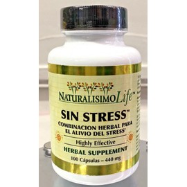 Naturalisimolife Sin Stress 100 Capsulas  Combinacion herbal  alivio de stress 