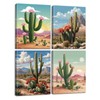 TOCDGOO Desert Cactus Wall Art, 8x10 Inches, Set of 4