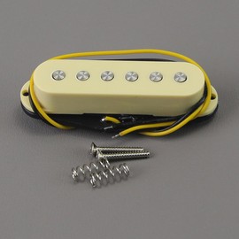FLEOR Single Coil Pickup Ceramic Cream Middle Pickup Fit ST Style Electric Guitar
