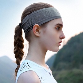 HAKUKU Diademas Deportivas para La Cabeza, 2 Piezas Bandas Elásticas Antideslizante para Hombre y Mujer, Diademas de Cabello Absorbe El Sudor, Secado Rápido, Transpirable para Correr, Baloncesto