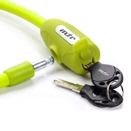 meteor Cable Locks Bicycle Lock Key Lock Chain Combination Cable Code Lock for Bicycle Outdoor Bike Scooter Grill & Other (65 cm Key Lock Green)