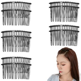 Hair Comb, Hair Accessory Parts, Set of 10, Hair Comb Accessories, 20 Legs, Anti-Shedding Hair Comb, Parts, Comb, Invisible Bangs Comb, Solves the Trouble of Unwanted Hair (Approx. 3.0 x 1.5 inches