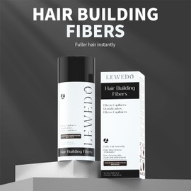 LEWEDO Hair Building Fibers - Instant Volume for Thinning Hair, Natural Appearance with Electrostatic Adsorption,Plant-Based, All-Day Hold, 25G Light brown