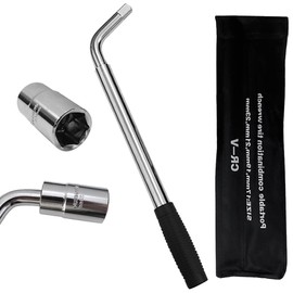 4 Way Lug Wrench 19" Lug Nut Wrench for Car Tire Iron Telescoping Wheel Lug Wrench Crv Lug Nut Remover Socket Wrenches 17mm 19mm 21mm 23mm Extended