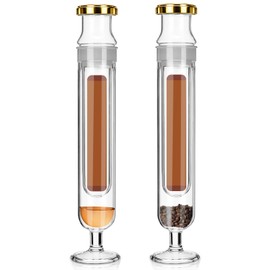 Konohan 2 Set Flavoring Humidor Cases Borosilicate Glass Tubes Hygrometer