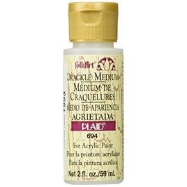 FolkArt Medium (2-Ounce), 694 Crackle, White