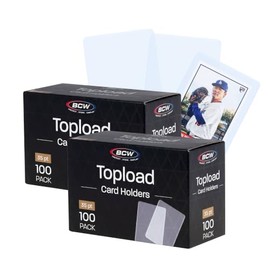 BCW 3x4 Portadores de Tarjetas de Carga Superior Estándar | Paquete de 200 | Cargadores Superiores para Tarjetas | Protector de Tarjetas Rígido | Se A