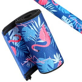 Junkin 8 Foot Pool Handrail Cover with Anti-Slip Dots Neoprene Zippered Flamingos Swimming Pool Hand Rail Cover Railing Cover Slip Resistant Rail Grip for Swimming Pool Inground